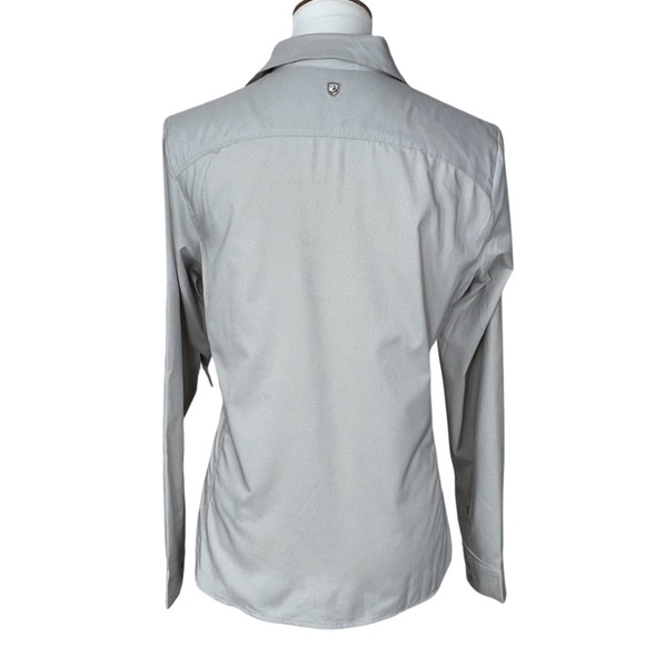 KÜHL Sojourn Hiking Long Sleeve Shirt Light Khaki UPF 30 Lightweigh Size Small - Picture 3 of 12